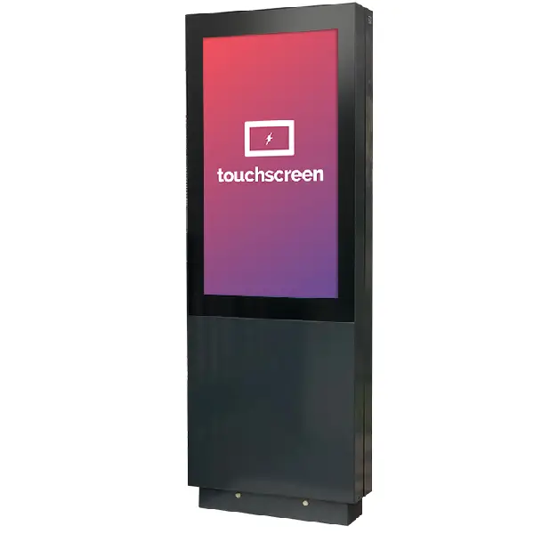 Touch screen outdoor kiosk black