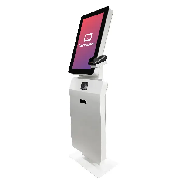 Touch Screen Self Service Kiosk White