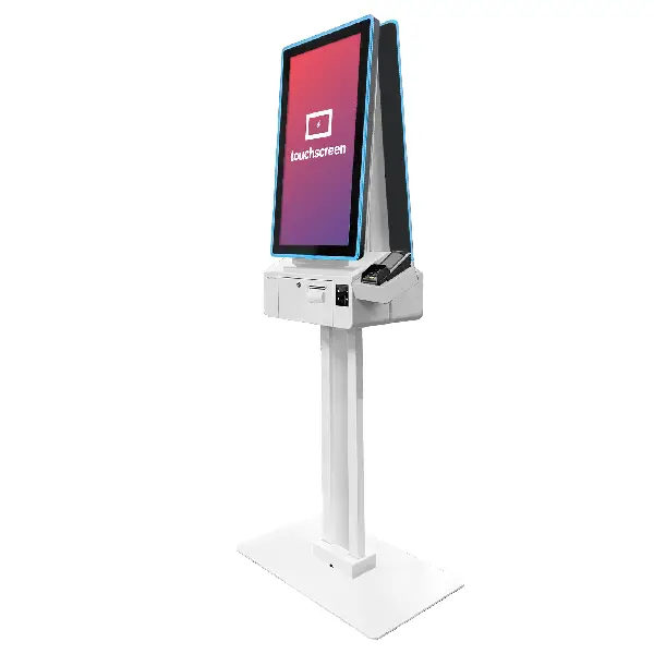 Touch Screen Self Service Kiosk LED White