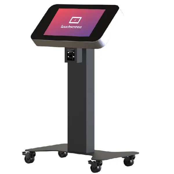 Touchscreen registration kiosks wheels